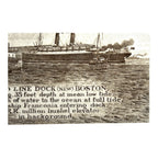 Antique Wedgwood 1912 Calendar Advertising Tile Cunard Line Boston