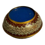 Antique Chinese Cloisonne Floral Jewelry or Pill Box