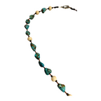 Vintage Native American Southwestern Turquoise Beaded Necklace, Spiral Pendant