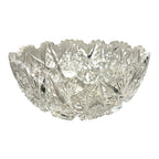 Antique American Brilliant Period Lead Cut Glass Bowl with Saw Tooth Edge