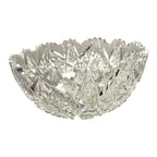 Antique American Brilliant Period Lead Cut Glass Bowl with Saw Tooth Edge