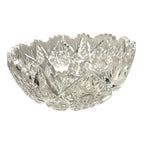 Antique American Brilliant Period Lead Cut Glass Bowl with Saw Tooth Edge