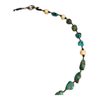 Vintage Native American Southwestern Turquoise Beaded Necklace, Spiral Pendant
