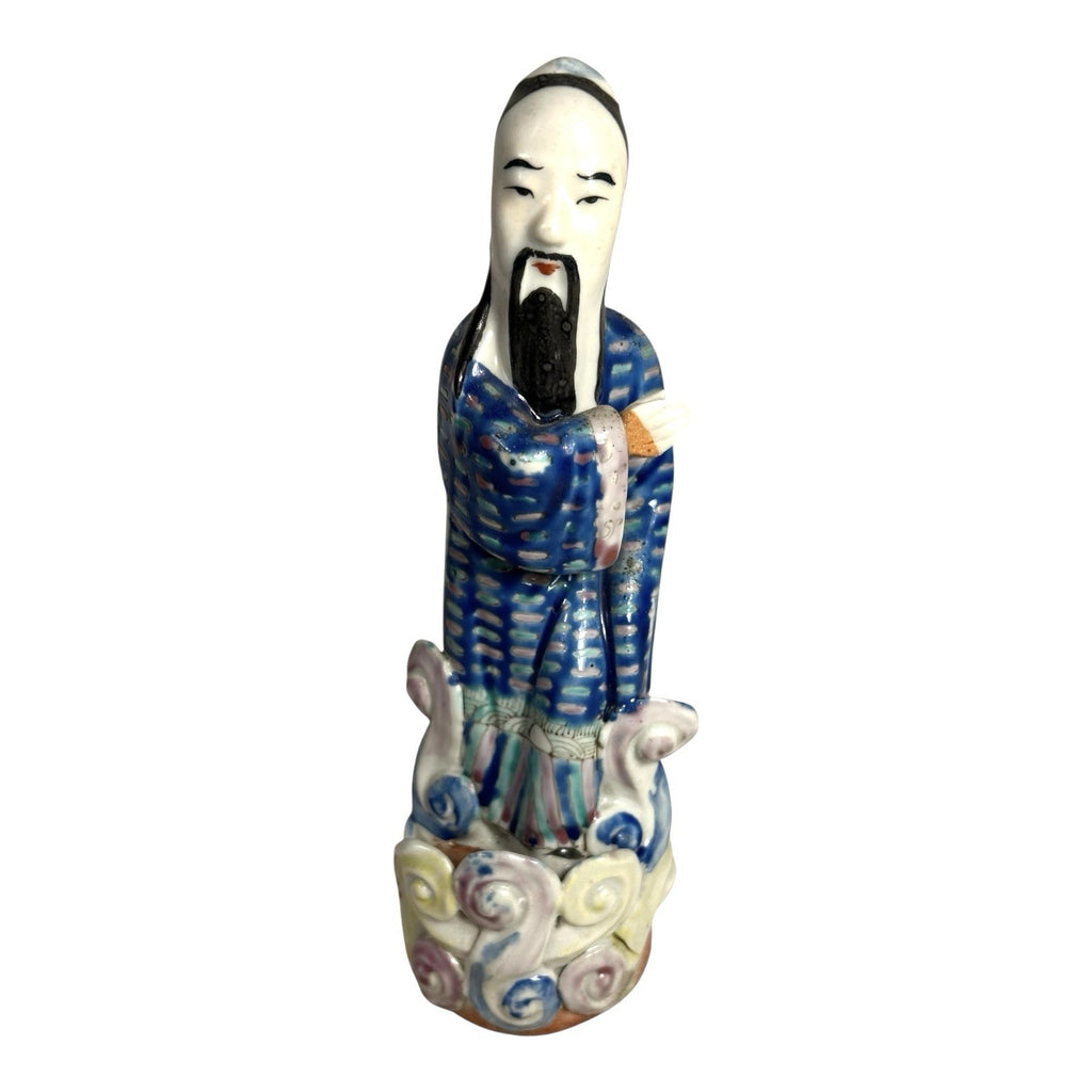 Antique Chinese Famille Rose Wang Quan Ji Zao Figure Republic Period