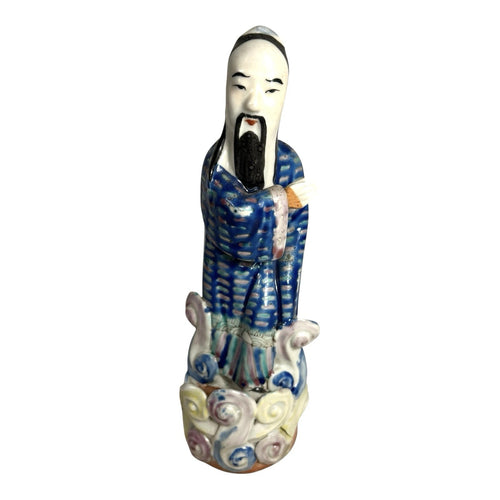 Antique Chinese Famille Rose Wang Quan Ji Zao Figure Republic Period