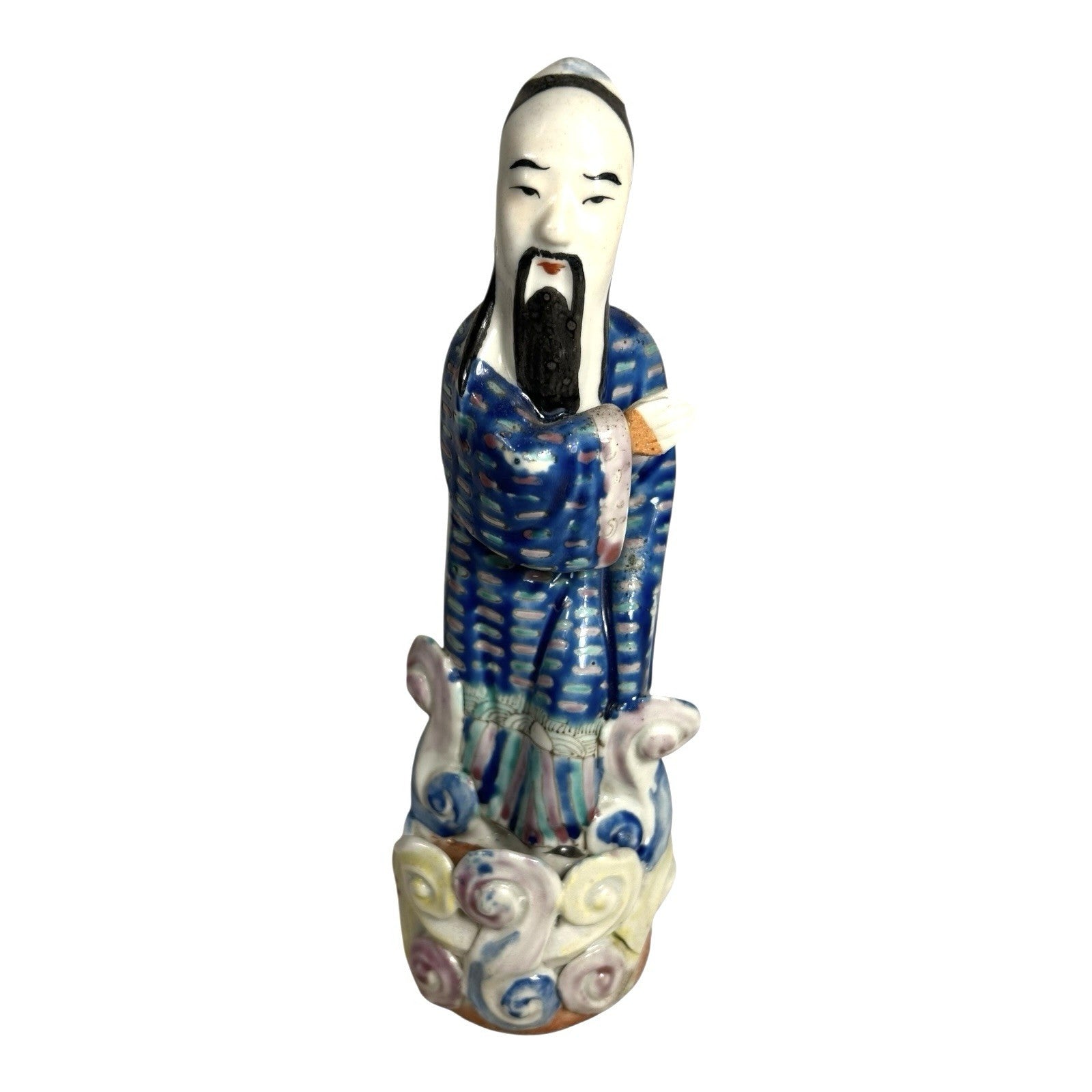 Antique Chinese Famille Rose Wang Quan Ji Zao Figure Republic Period