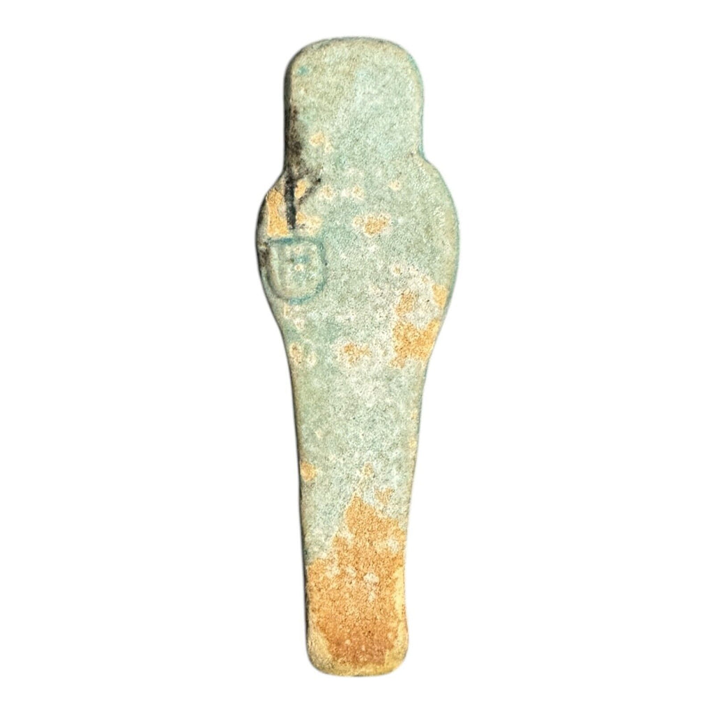 Ancient Egyptian Faience Ushabti Shabti Figure – Glazed Burial Artifact