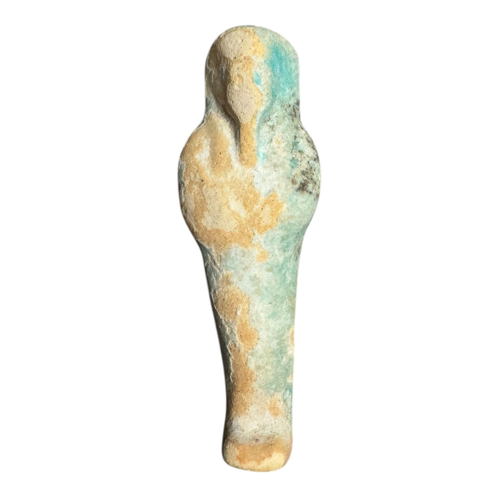 Ancient Egyptian Faience Ushabti Shabti Figure – Glazed Burial Artifact