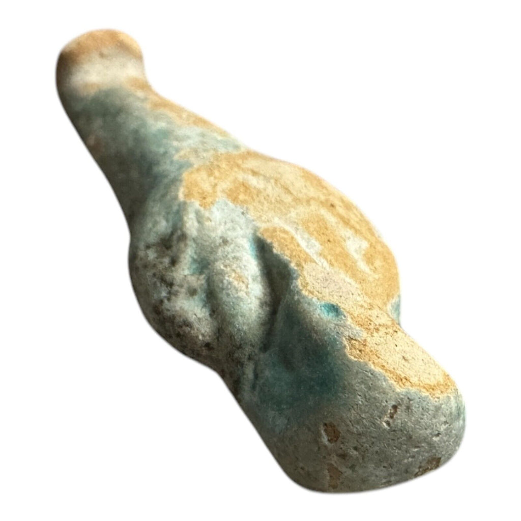 Ancient Egyptian Faience Ushabti Shabti Figure – Glazed Burial Artifact