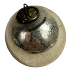Antique German Kugel Glass Small Silver Christmas Ornament