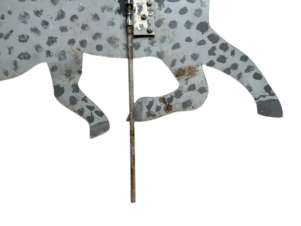 Antique Farmhouse Primitive Folk Art Running Horse Metal Weathervane