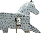 Antique Farmhouse Primitive Folk Art Running Horse Metal Weathervane