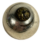 Antique German Kugel Glass Small Silver Christmas Ornament
