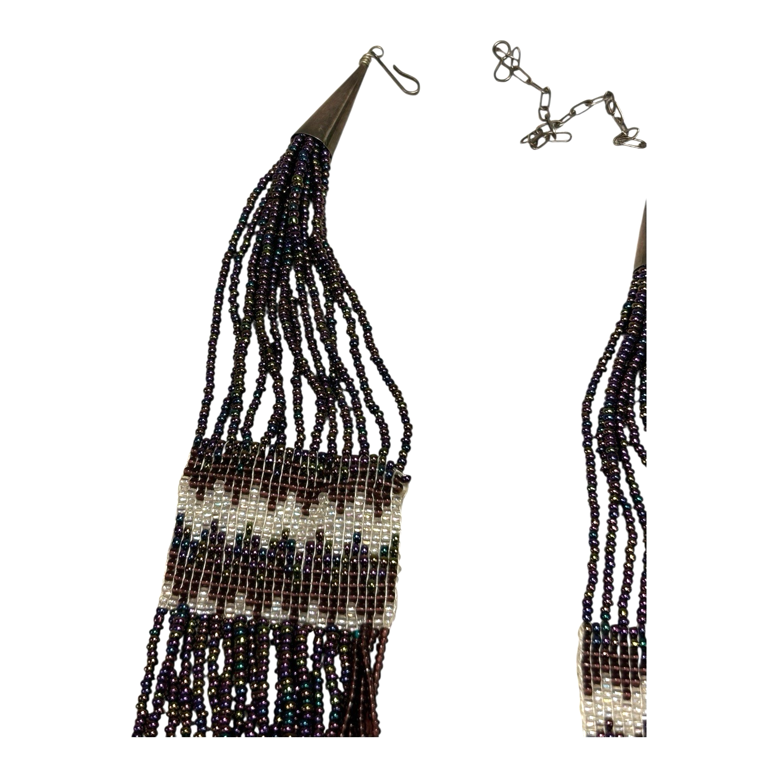 Vintage Southwestern Native American Beaded Necklace - Dancer Pattern