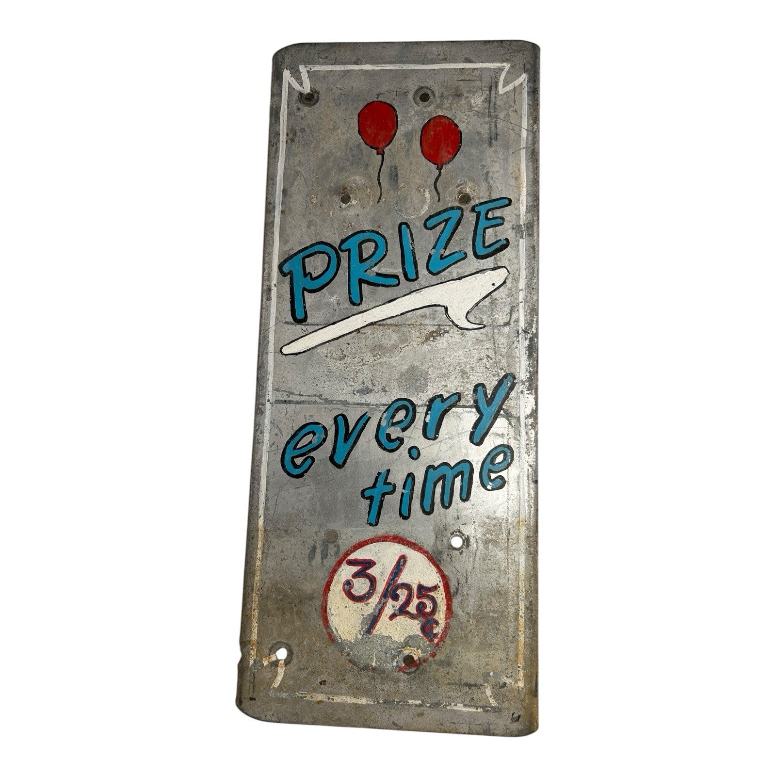 Antique Carnival Game Hand Painted Advertising Sign