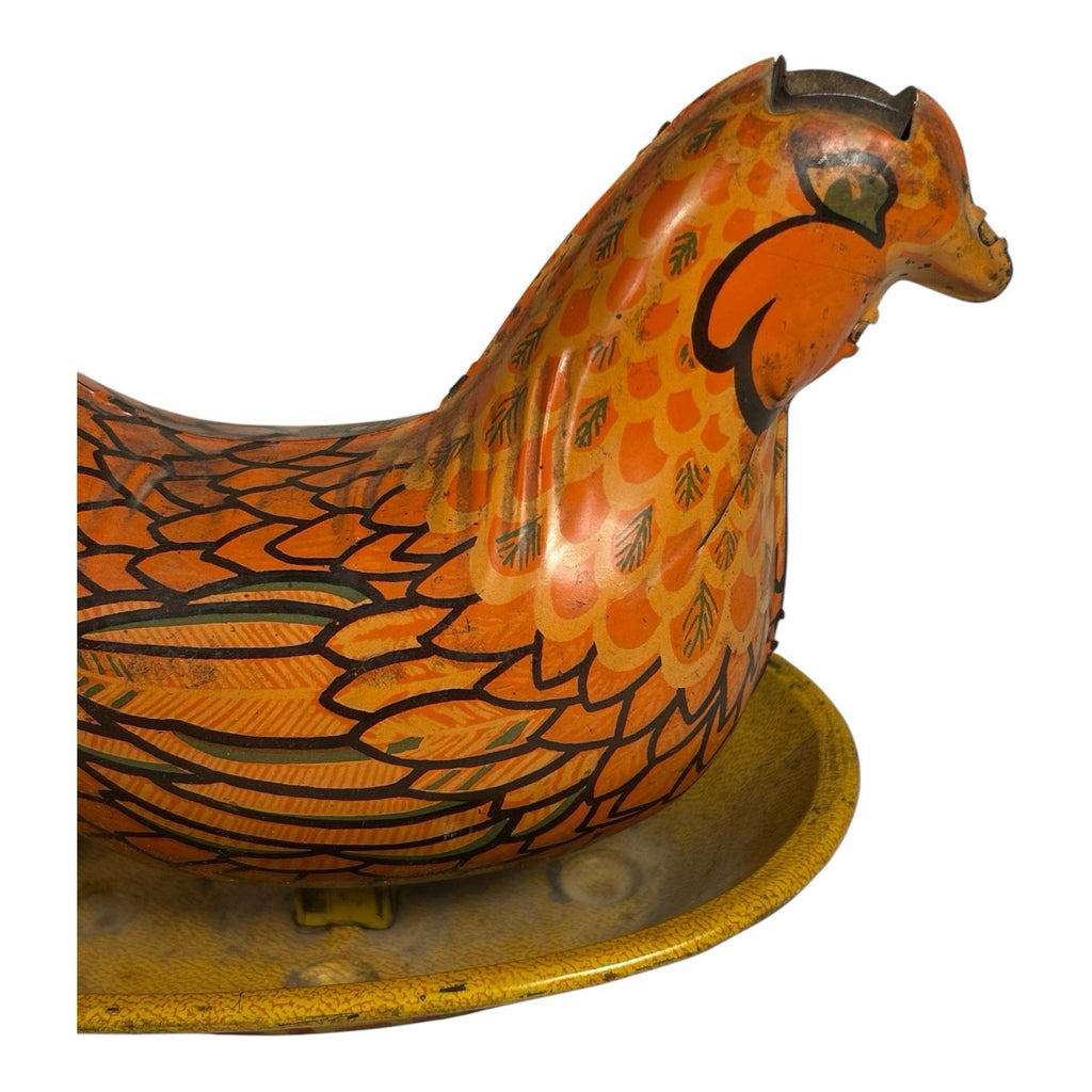 Vintage Wyandotte Chicken Egg Laying Hen Tin Toy