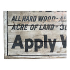 Antique Americana Wooden FOR SALE House Real Estate Advertising Sign