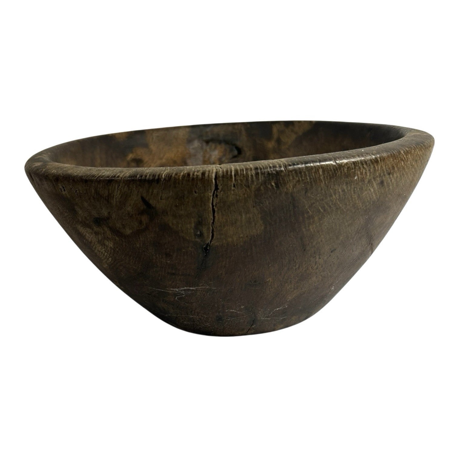 Antique Primitive Hand Carved Folk Art Wooden Dough Bowl