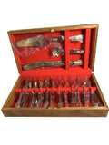 Vintage Thai Buddha Nickel Bronze Dessert Set - New in Box