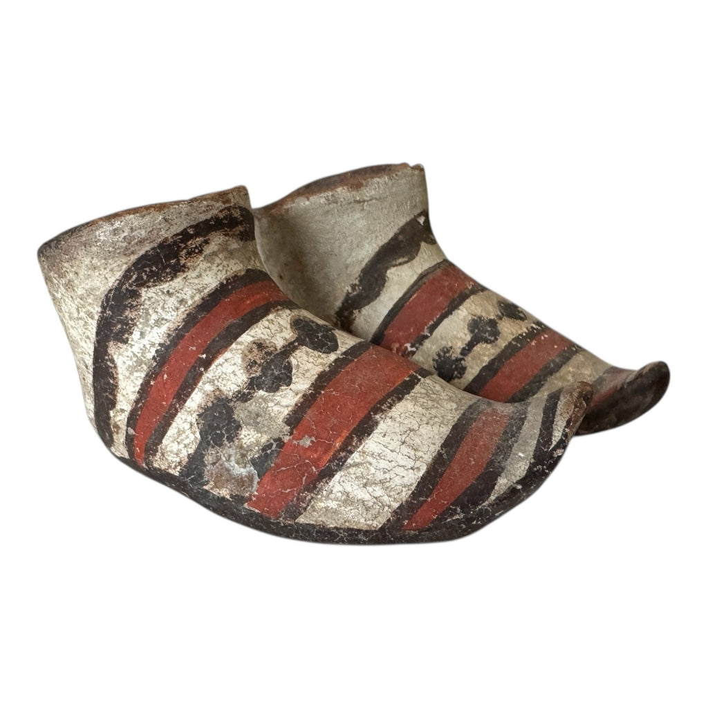 Antique Native American Zuni Tourist Pottery Moccasins or Shoes