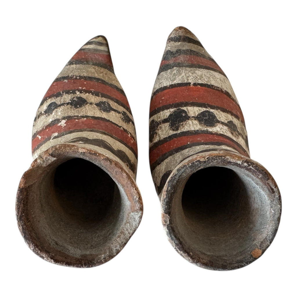 Antique Native American Zuni Tourist Pottery Moccasins or Shoes