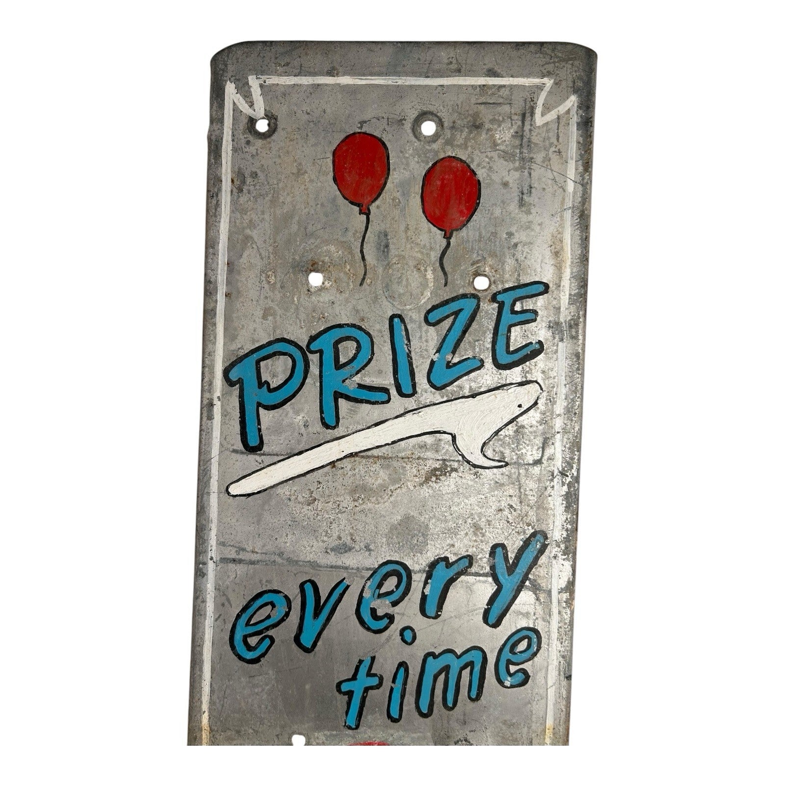 Antique Carnival Game Hand Painted Advertising Sign