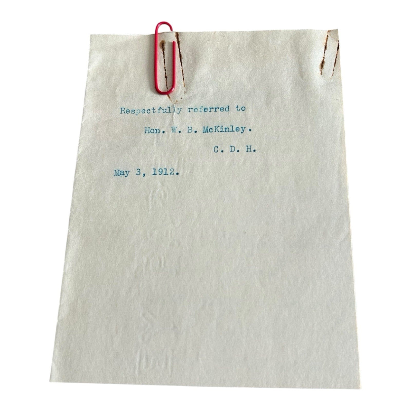Antique Political Signatures Letters Documents William Brown McKinley US Senator