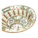 Antique Rose Medallion Chinese Reticulated Chestnut Bowl