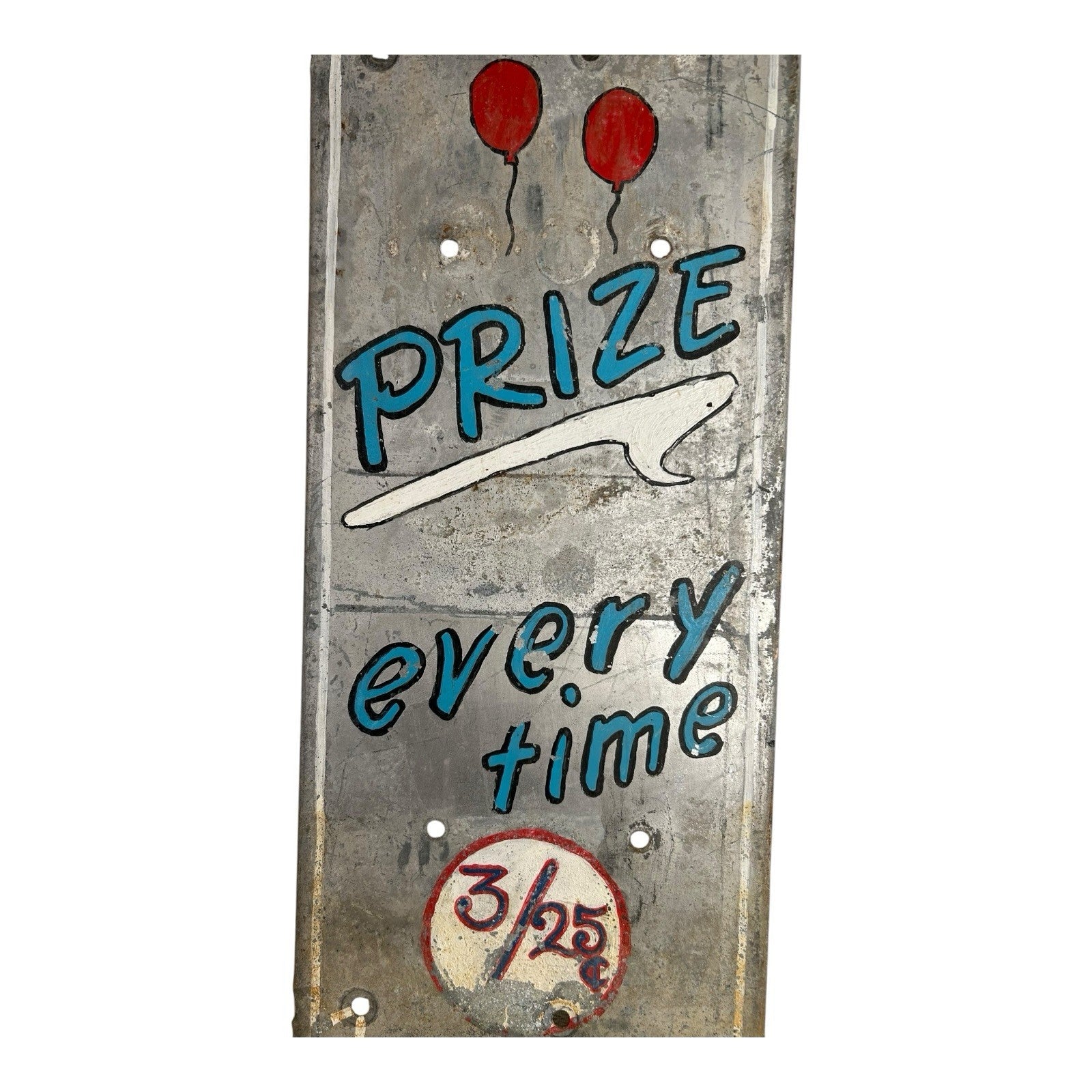 Antique Carnival Game Hand Painted Advertising Sign