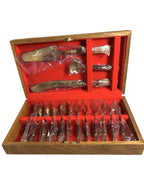 Vintage Thai Buddha Nickel Bronze Dessert Set - New in Box