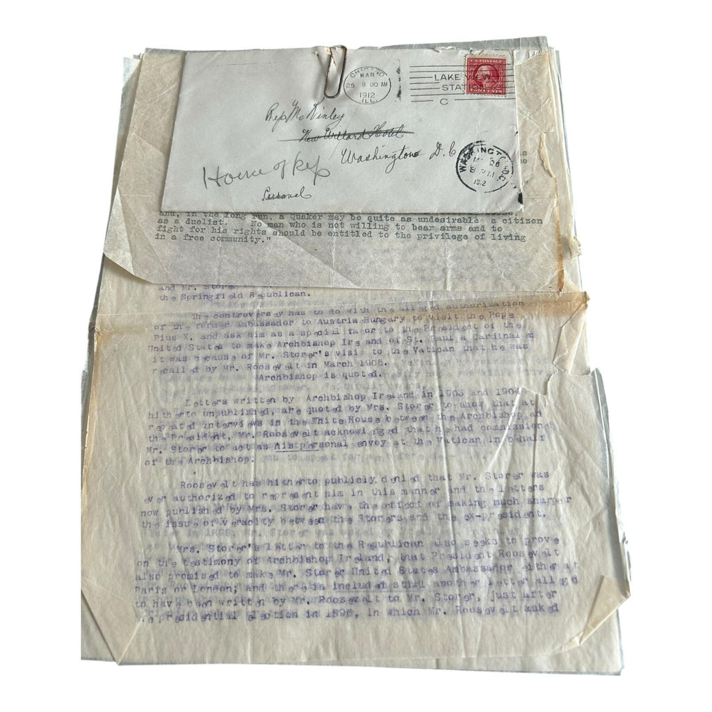 Antique Political Signatures Letters Documents William Brown McKinley US Senator