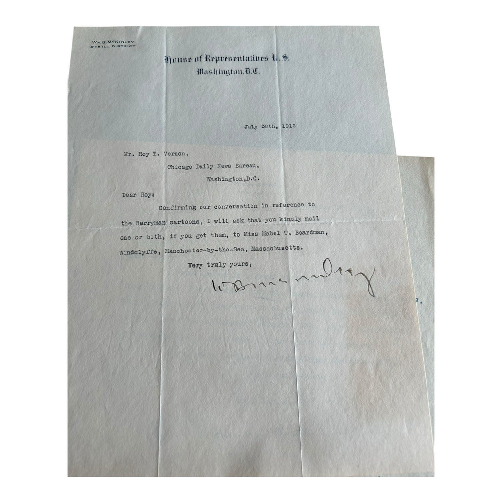 Antique Political Signatures Letters Documents William Brown McKinley US Senator