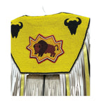 Vintage Native American Beaded Powwow Vest Regalia Buffalo Fringe, US / Canada
