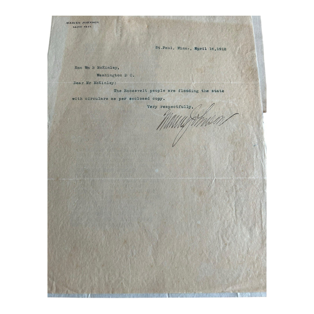 Antique Political Signatures Letters Documents William Brown McKinley US Senator