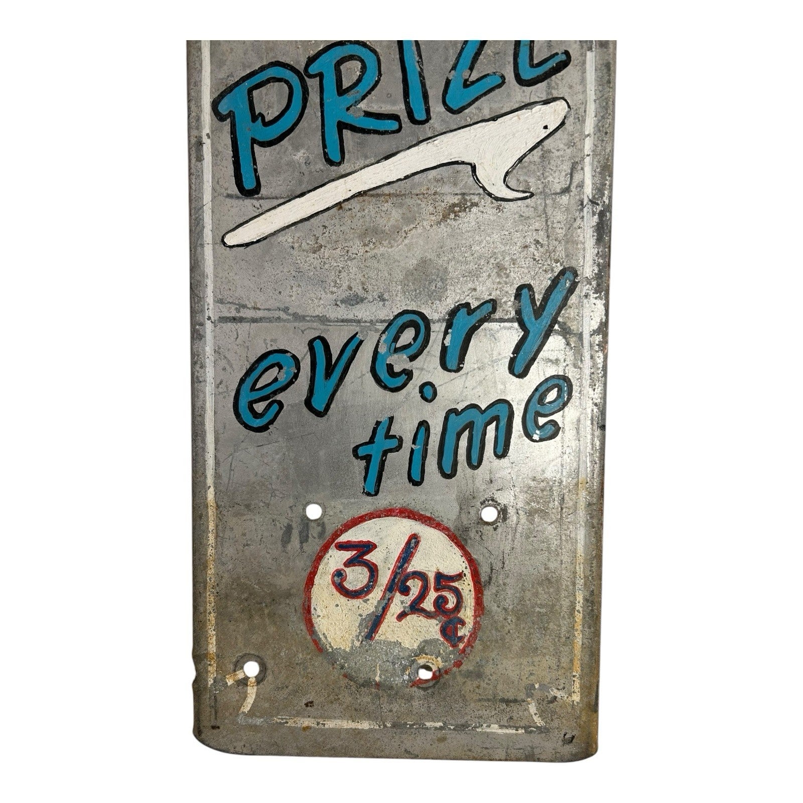 Antique Carnival Game Hand Painted Advertising Sign