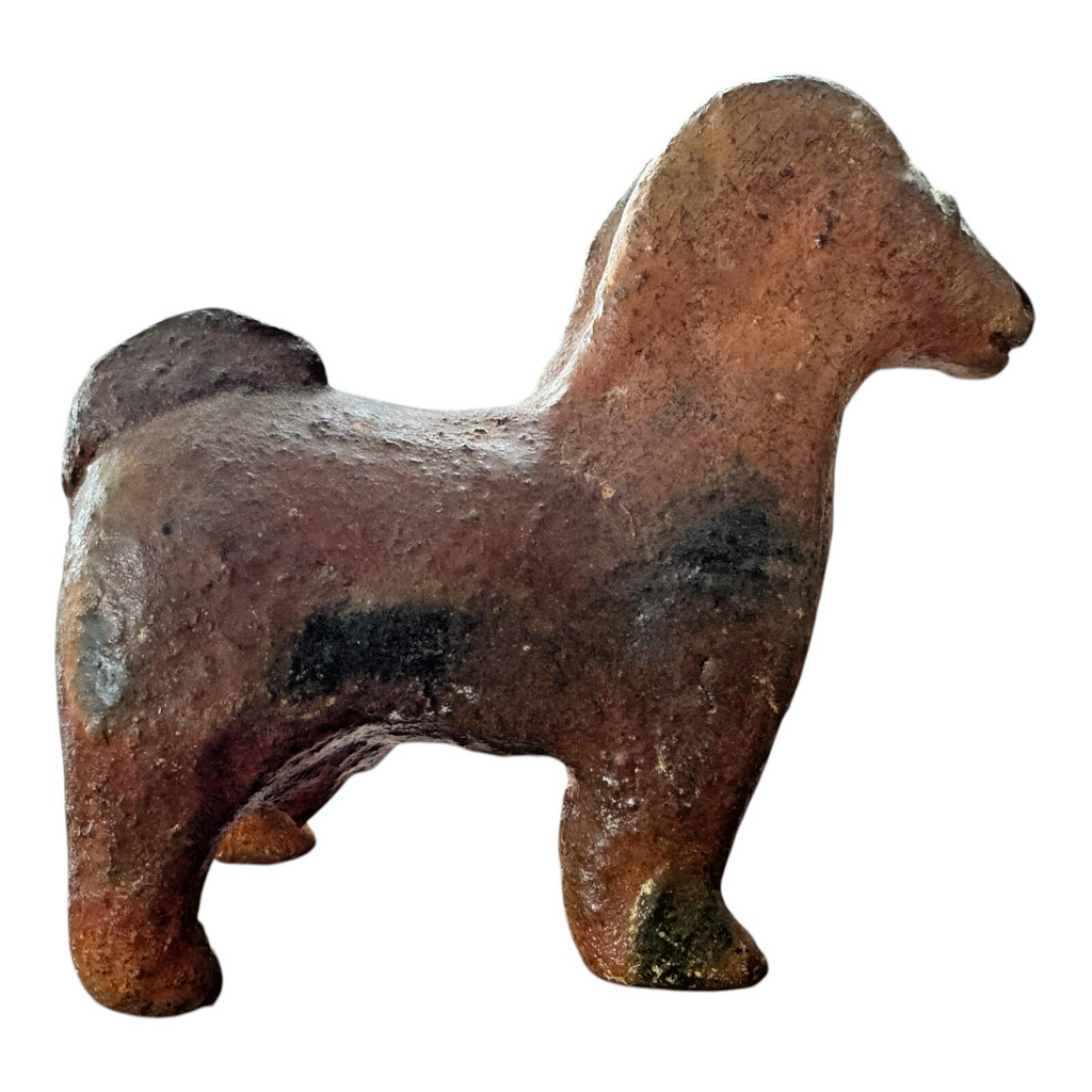 Antique Native American Redware Pottery Ram Figurine