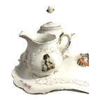 Antique PM Bavaria Napoleon & Marshal Francois Lefebure Complete Tea Set w/ Tray
