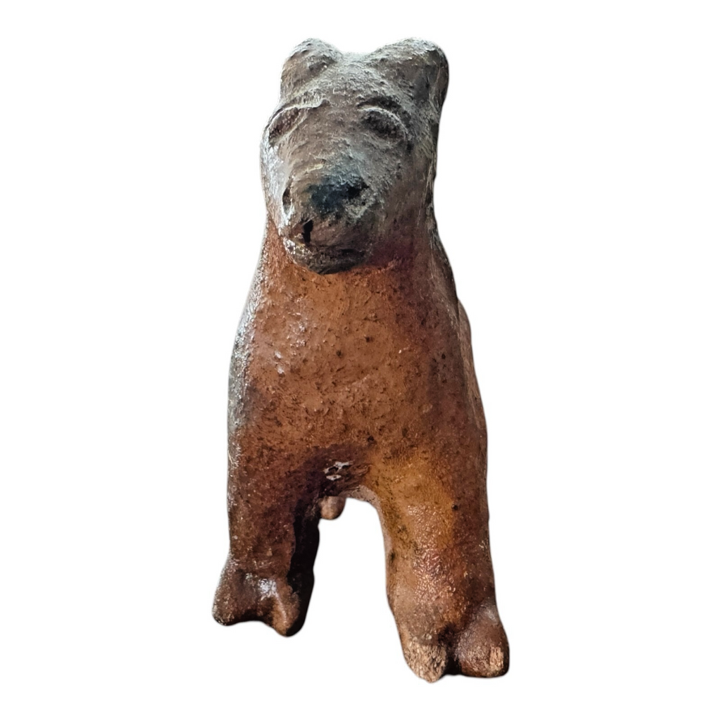 Antique Native American Redware Pottery Ram Figurine