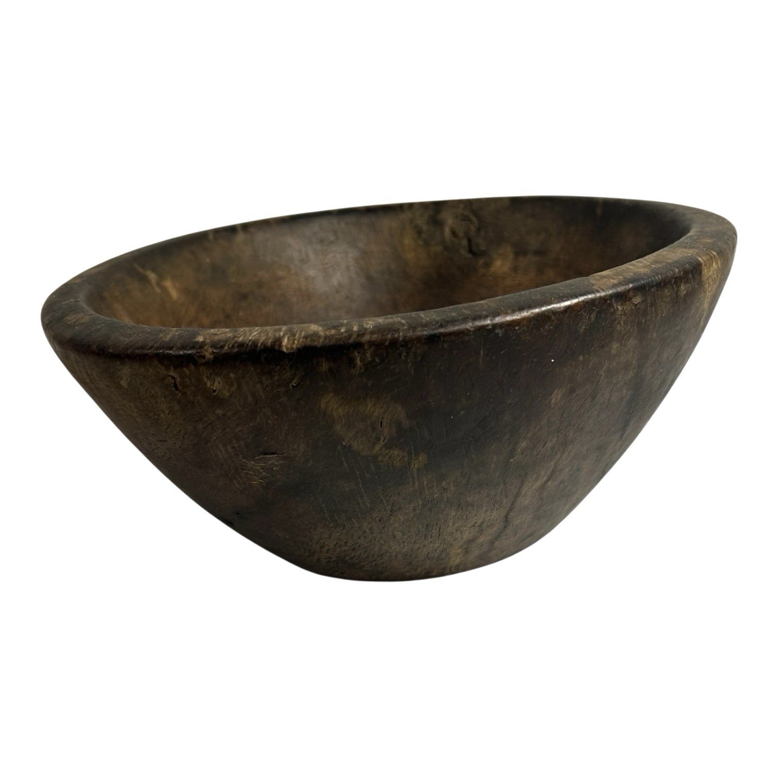 Antique Primitive Hand Carved Folk Art Wooden Dough Bowl