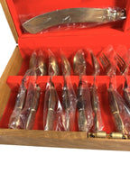 Vintage Thai Buddha Nickel Bronze Dessert Set - New in Box