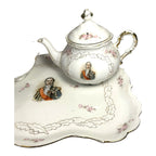 Antique PM Bavaria Napoleon & Marshal Francois Lefebure Complete Tea Set w/ Tray