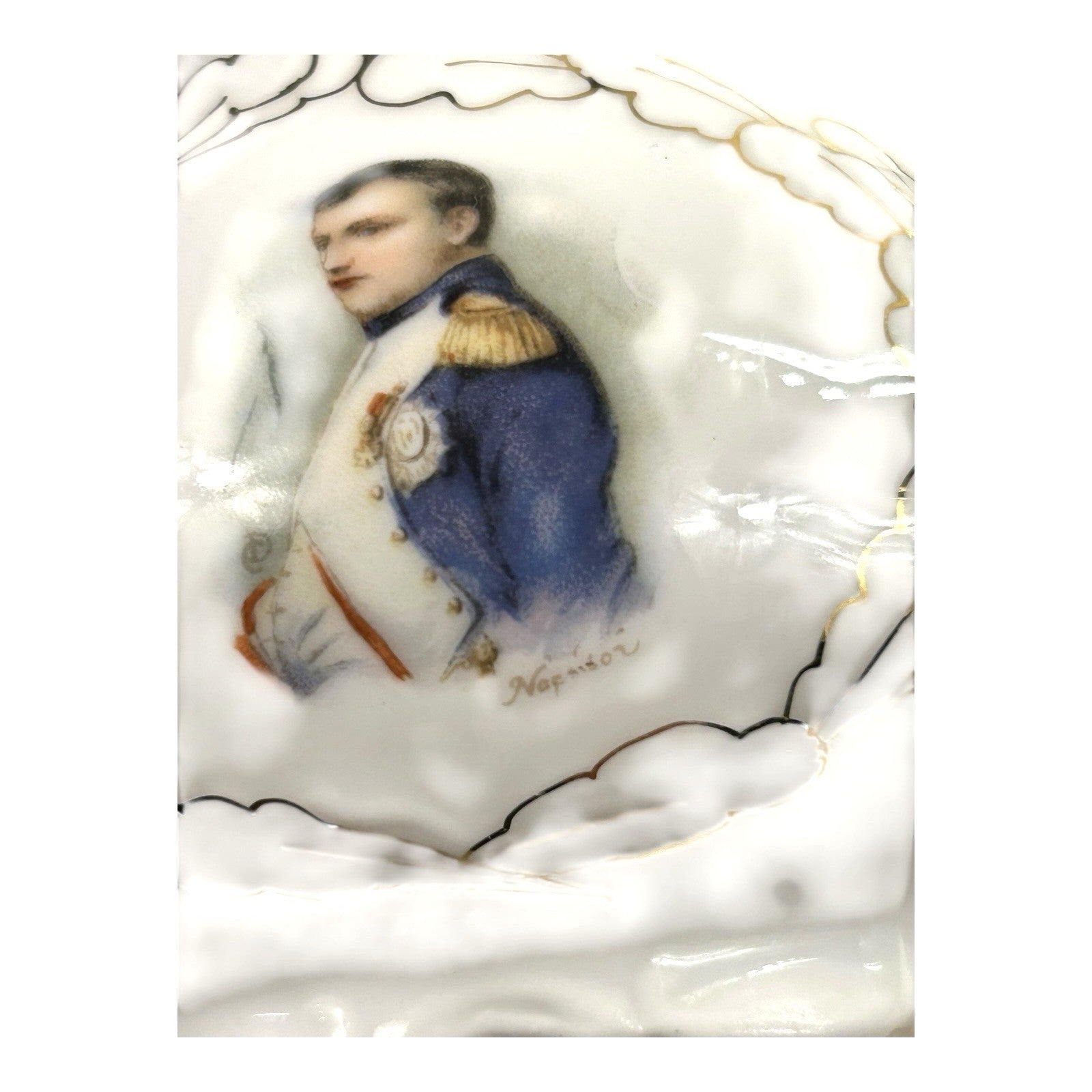 Antique PM Bavaria Napoleon & Marshal Francois Lefebure Complete Tea Set w/ Tray