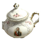 Antique PM Bavaria Napoleon & Marshal Francois Lefebure Complete Tea Set w/ Tray