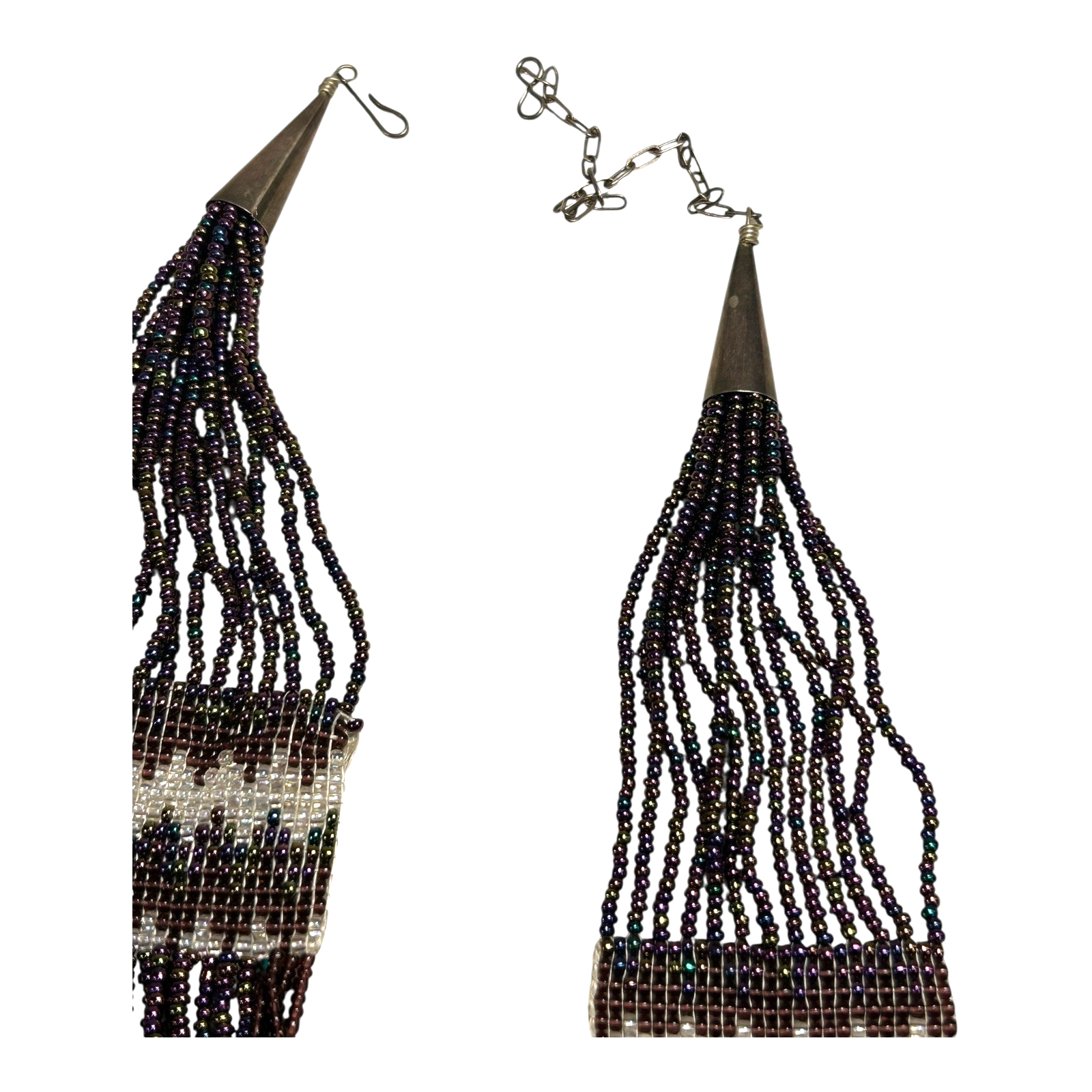 Vintage Southwestern Native American Beaded Necklace - Dancer Pattern