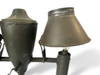 Antique Industrial Student Desk Lamp Double Shade Central Font Metal Lamp