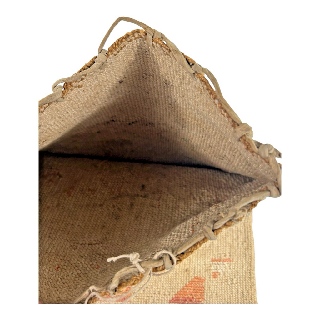 Antique Native American Nez Perce Corn Husk Woven Flat Bag