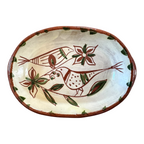 Vintage Keyser Pennsylvania German Sgraffito Redware Dish - Bird Design