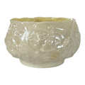 Vintage Belleek Ireland Small Lotus Water Lily Relief Porcelain Bowl, Black Mark