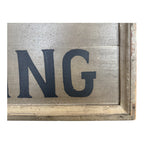Antique Early 1900s Large Original Painted Wood "No Smoking" Advertising Sign