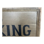 Antique Early 1900s Large Original Painted Wood "No Smoking" Advertising Sign